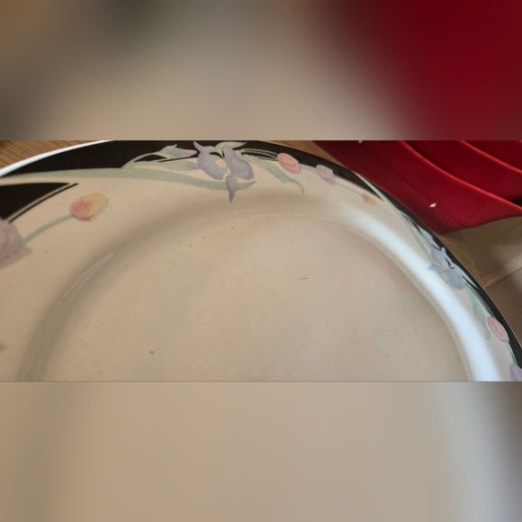 Caravel By Excel  Vintage iris and lily pattern Platter - Picture 3 of 8